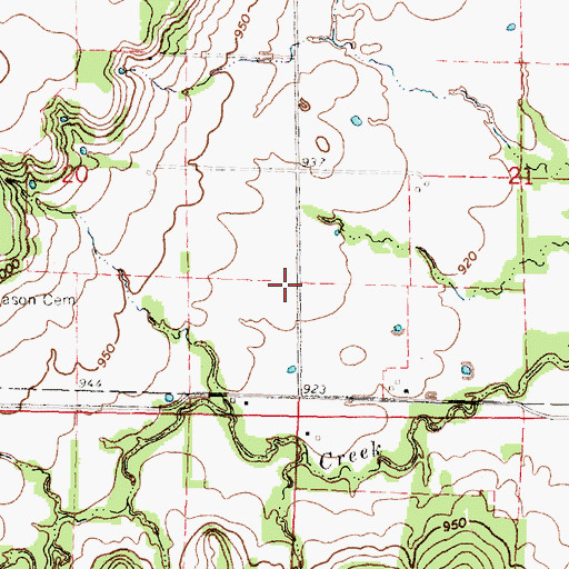 Topographic Map of Concord School (historical), KS