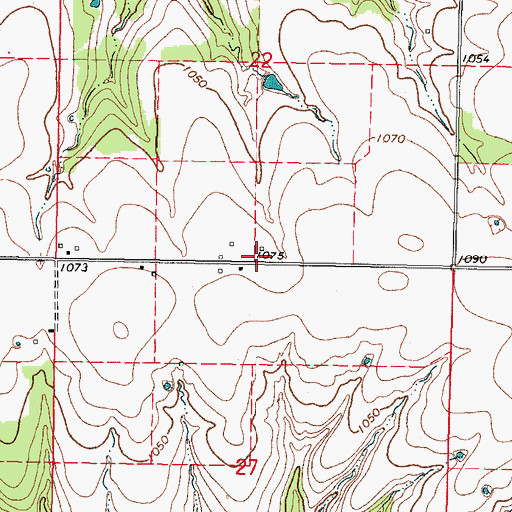 Topographic Map of Dry Ridge School (historical), KS