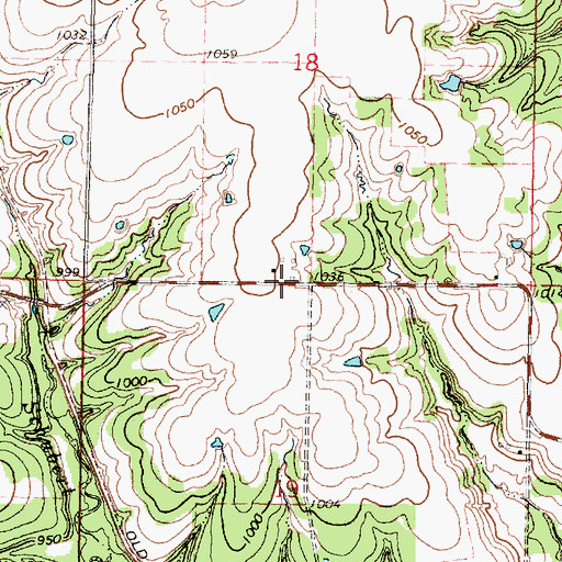 Topographic Map of East Victory School (historical), KS