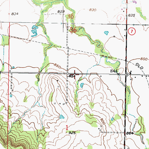 Topographic Map of Forestdale School (historical), KS