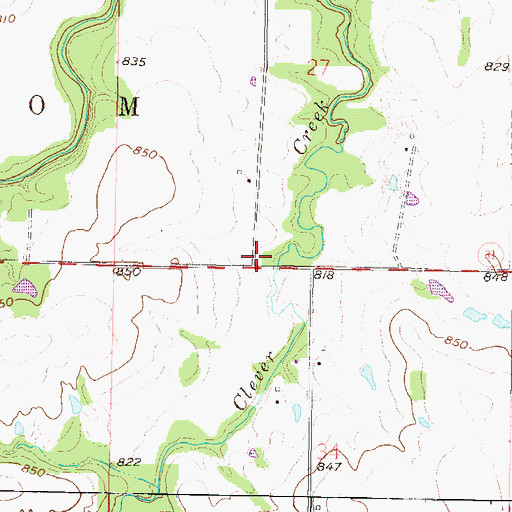 Topographic Map of Fort Lincoln School (historical), KS