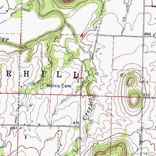 Topographic Map of Harmony School (historical), KS