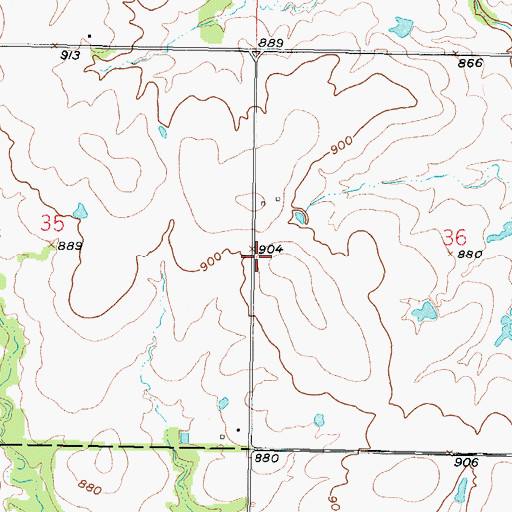 Topographic Map of Ludlow School (historical), KS