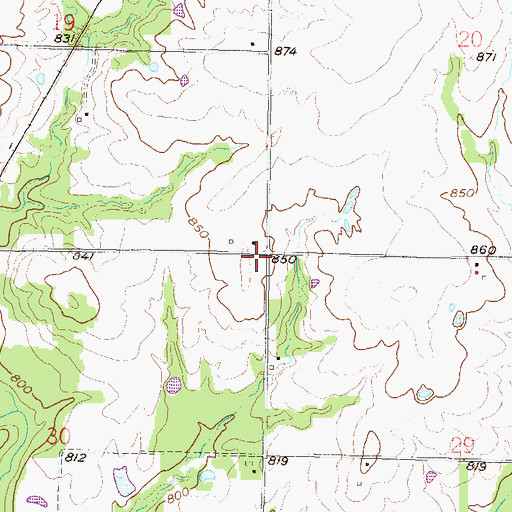 Topographic Map of Martin School (historical), KS