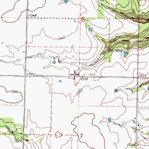 Topographic Map of New Hope School (historical), KS