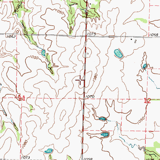 Topographic Map of North Fairview School (historical), KS