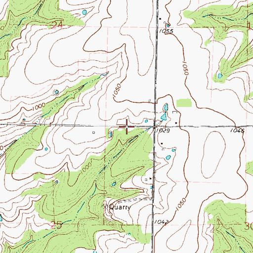 Topographic Map of Rock Ridge School (historical), KS