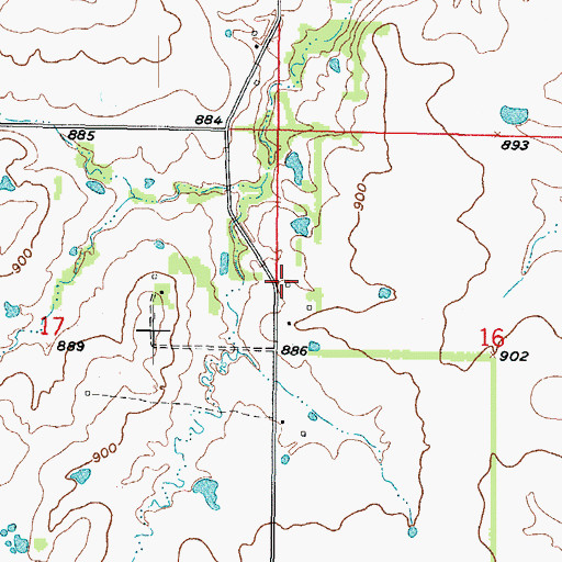 Topographic Map of Rock School (historical), KS