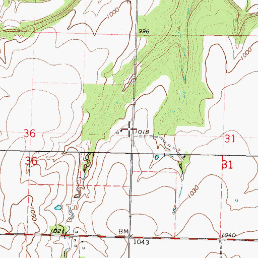 Topographic Map of Rocky Point School (historical), KS