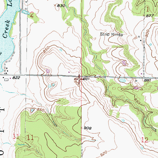 Topographic Map of Umstead School (historical), KS
