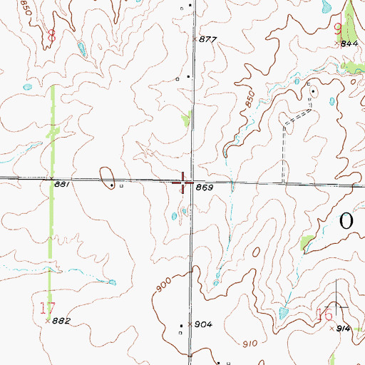 Topographic Map of Union Center School (historical), KS