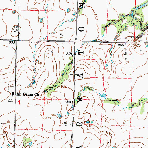 Topographic Map of Union School (historical), KS
