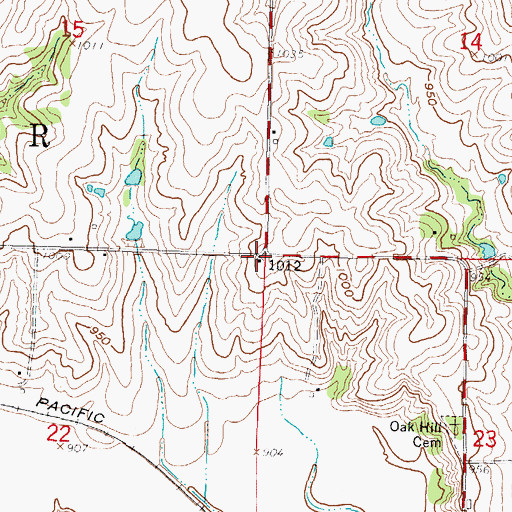 Topographic Map of Laverentz School (historical), KS