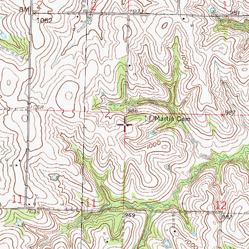 Topographic Map of Martin School (historical), KS