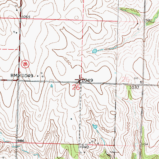 Topographic Map of Mount Vernon School (historical), KS