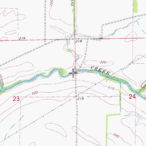 Topographic Map of Cypress Bayou, AR