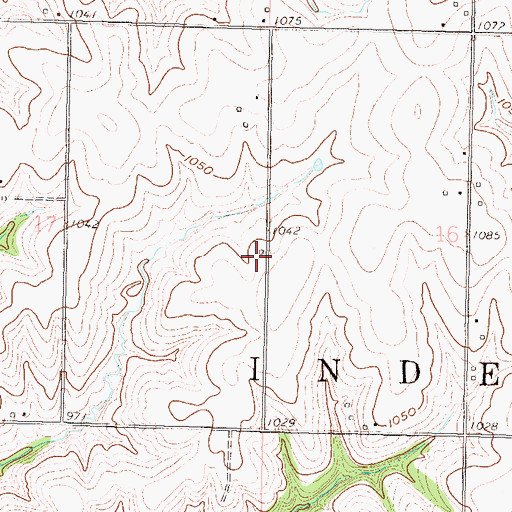 Topographic Map of Pleasant Ridge School (historical), KS