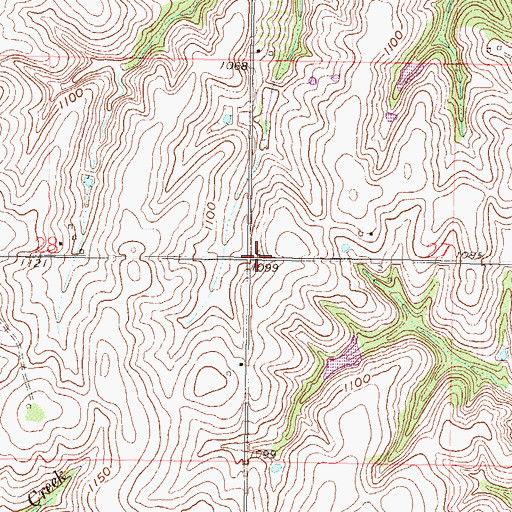 Topographic Map of Pottawatomie School (historical), KS