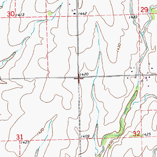 Topographic Map of Beauty of the West School (historical), KS