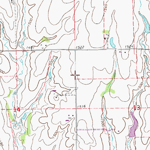 Topographic Map of Bell School (historical), KS