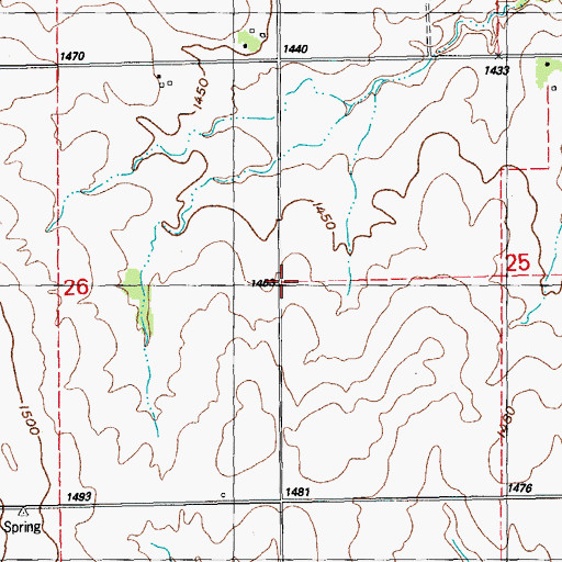 Topographic Map of Bond School (historical), KS