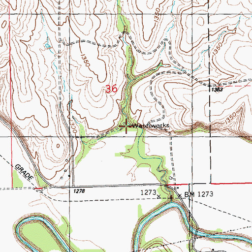 Topographic Map of City Spring, KS