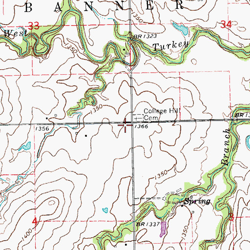 Topographic Map of College Hill School (historical), KS