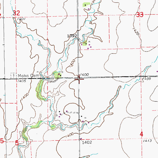 Topographic Map of Comet School (historical), KS