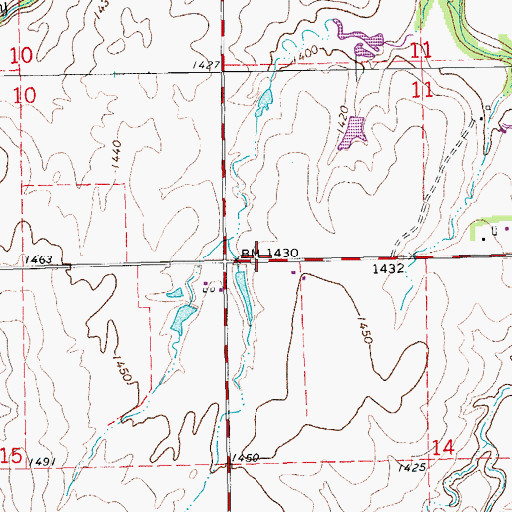 Topographic Map of Geis School (historical), KS