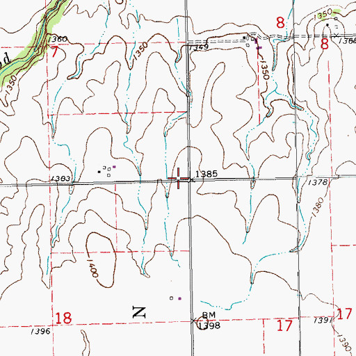 Topographic Map of Finch School (historical), KS