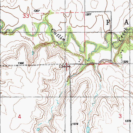 Topographic Map of Folson School (historical), KS