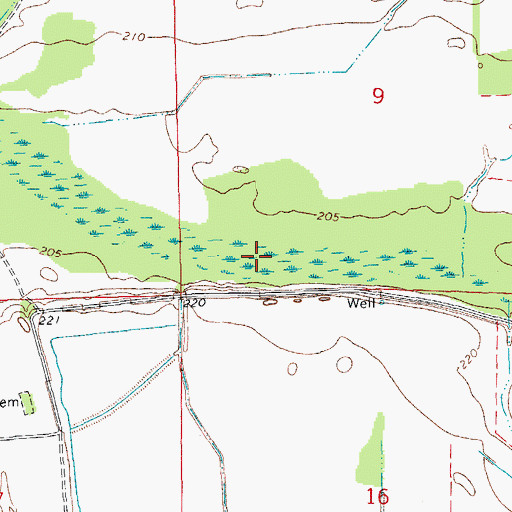 Topographic Map of Cypress Brake, AR