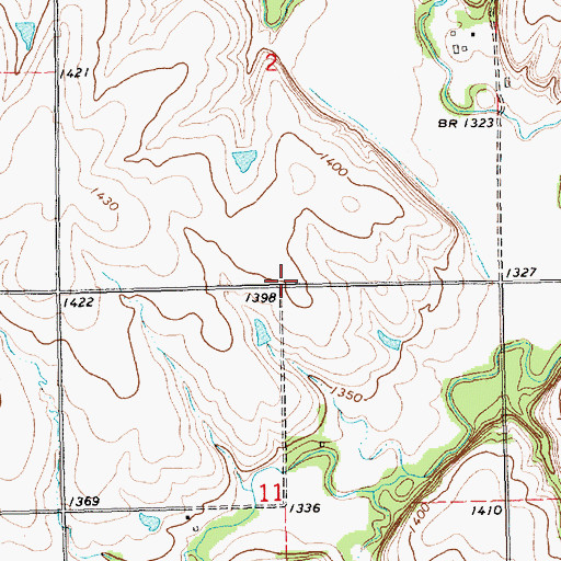 Topographic Map of Grape School (historical), KS