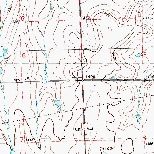 Topographic Map of Hardscrabble School (historical), KS
