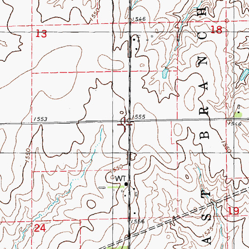 Topographic Map of Heimbaugh School (historical), KS