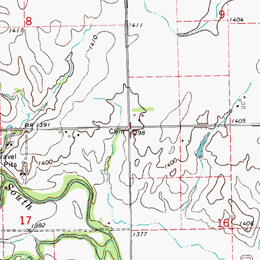 Topographic Map of Hope Valley School (historical), KS