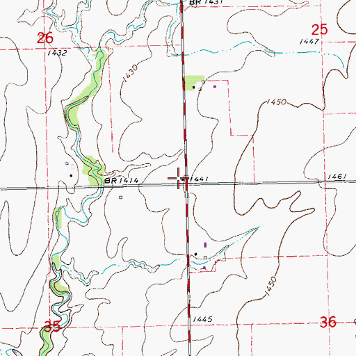 Topographic Map of Highland School (historical), KS