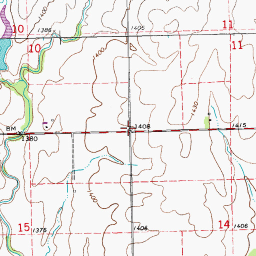 Topographic Map of Hutchins School (historical), KS
