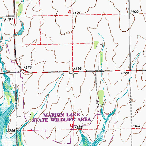 Topographic Map of Kreutziger School (historical), KS