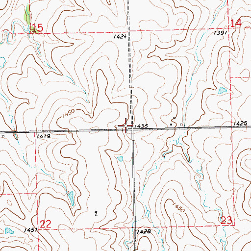 Topographic Map of Phillips School (historical), KS