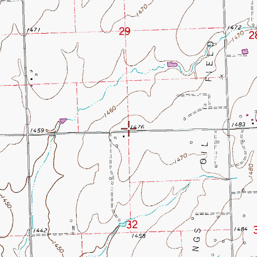 Topographic Map of Pleasant Hill School (historical), KS