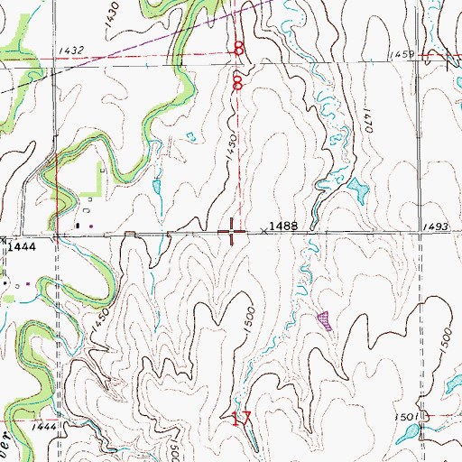 Topographic Map of Pleasant Valley School (historical), KS
