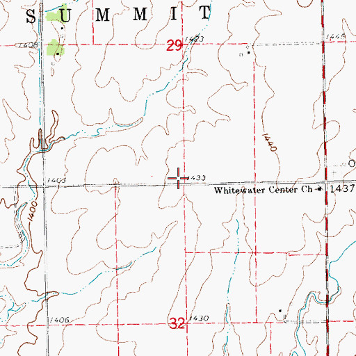 Topographic Map of Prairie Center School (historical), KS