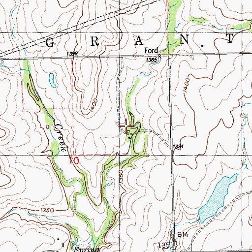 Topographic Map of Robinson Spring, KS