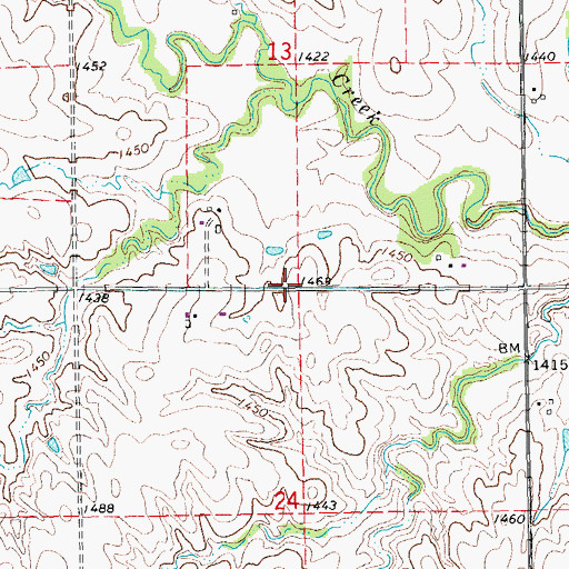 Topographic Map of Rose Hill School (historical), KS