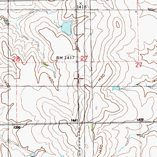 Topographic Map of Round Top School (historical), KS