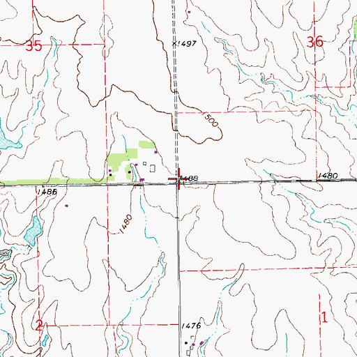 Topographic Map of Schlehuber School (historical), KS