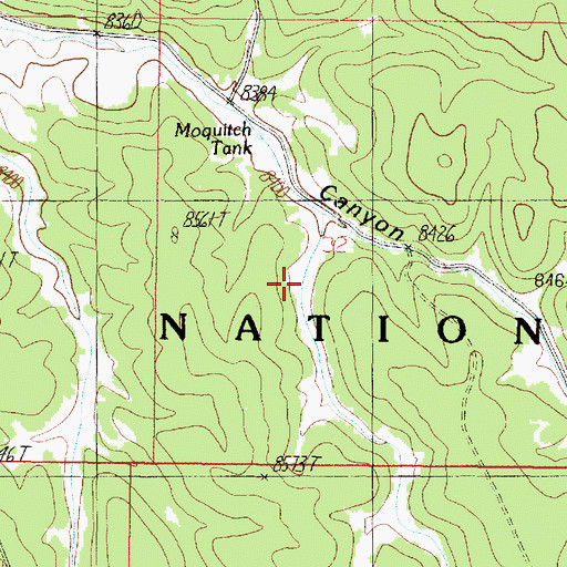 Topographic Map of Franks Canyon, AZ