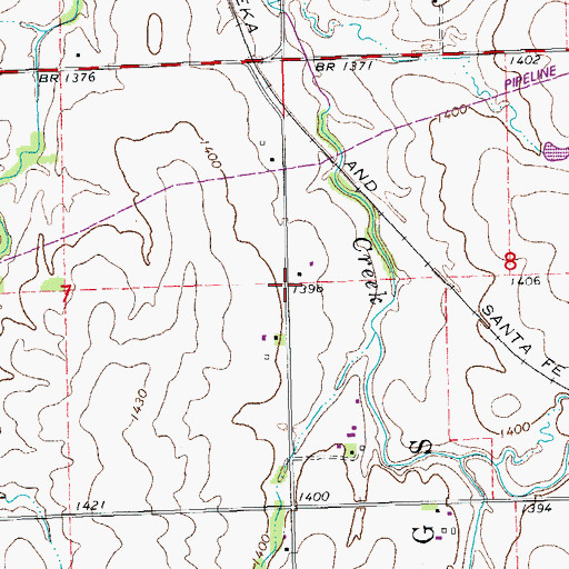 Topographic Map of Sunnyside School (historical), KS