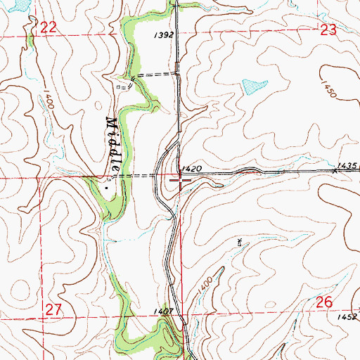 Topographic Map of Symes School (historical), KS